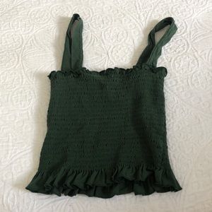 Green crop top!